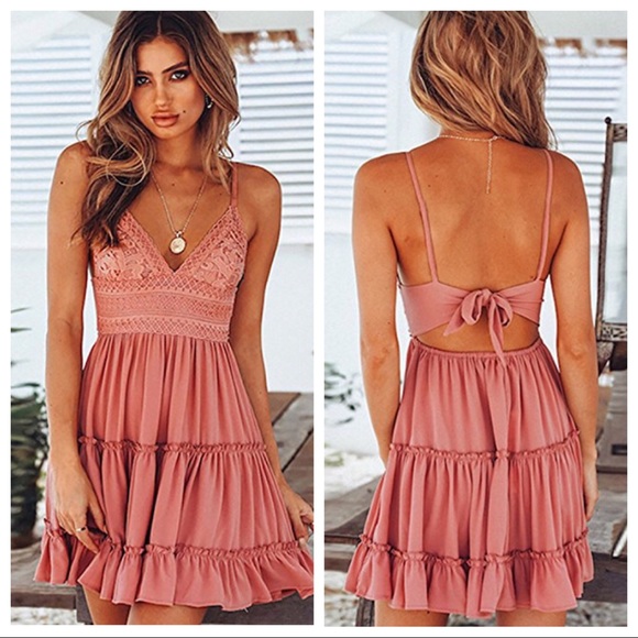 🎉HP🎉🌸NWT Mini Lace Swing Dress🌸 - Picture 4 of 6